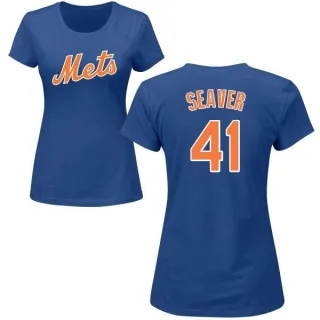 Tom Seaver Women's New York Mets Name & Number T-Shirt - Royal