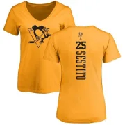 Tom Sestito Women's Pittsburgh Penguins One Color Backer T-Shirt - Gold