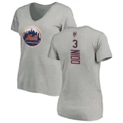 Tomas Nido Women's New York Mets Backer Slim Fit T-Shirt - Ash