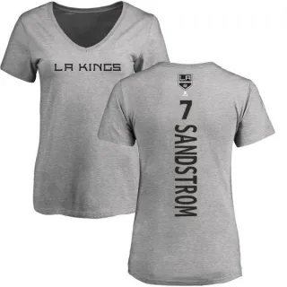 Tomas Sandstrom Women's Los Angeles Kings Backer T-Shirt - Ash