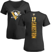 Tomas Sandstrom Women's Pittsburgh Penguins Backer T-Shirt - Black