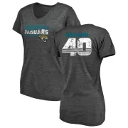 Tommy Bohanon Women's Jacksonville Jaguars Retro Tri-Blend V-Neck T-Shirt - Black