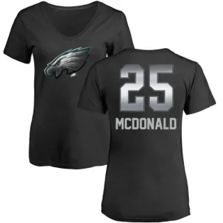 Tommy McDonald Women's Philadelphia Eagles Midnight Mascot T-Shirt - Black