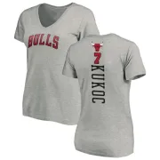 Toni Kukoc Women's Chicago Bulls Ash Backer T-Shirt