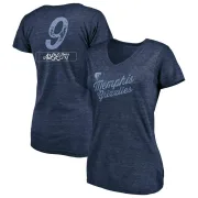 Tony Allen Women's Memphis Grizzlies Navy Sideline Tri-Blend V-Neck T-Shirt