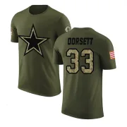 Tony Dorsett Dallas Cowboys Olive Salute to Service Legend T-Shirt