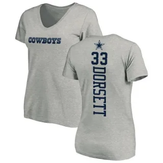 Tony Dorsett Women's Dallas Cowboys Backer Slim Fit T-Shirt - Ash