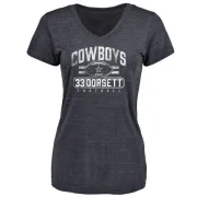 Tony Dorsett Women's Dallas Cowboys Flanker Tri-Blend T-Shirt - Navy