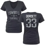 Tony Dorsett Women's Dallas Cowboys Name & Number Tri-Blend T-Shirt - Navy