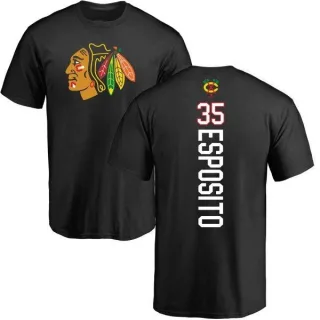 Tony Esposito Chicago Blackhawks Backer T-Shirt - Black