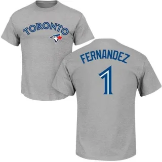 Tony Fernandez Toronto Blue Jays Name & Number T-Shirt - Gray