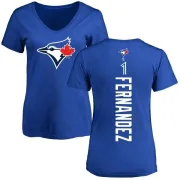 Tony Fernandez Women's Toronto Blue Jays Backer Slim Fit T-Shirt - Royal