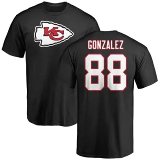 Tony Gonzalez Kansas City Chiefs Name & Number Logo T-Shirt - Black
