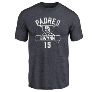 Tony Gwynn San Diego Padres Base Runner Tri-Blend T-Shirt - Navy