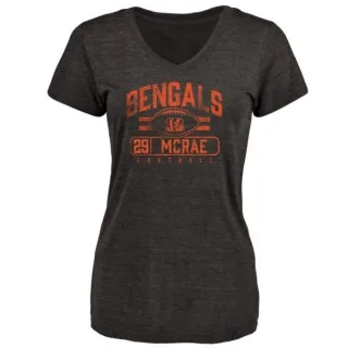 Tony McRae Women's Cincinnati Bengals Flanker Tri-Blend T-Shirt - Black