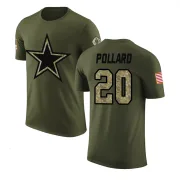 Tony Pollard Dallas Cowboys Olive Salute to Service Legend T-Shirt