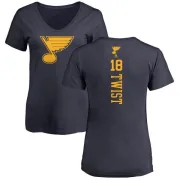 Tony Twist Women's St. Louis Blues One Color Backer T-Shirt - Navy