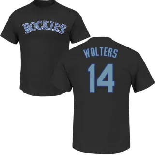 Tony Wolters Colorado Rockies Name & Number T-Shirt - Black