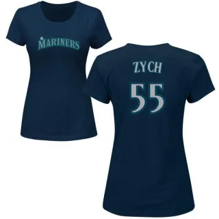 Tony Zych Women's Seattle Mariners Name & Number T-Shirt - Navy