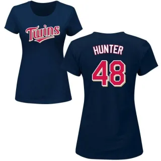 Torii Hunter Women's Minnesota Twins Name & Number T-Shirt - Navy