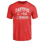 Tracy McGrady Toronto Raptors Red Baseline Tri-Blend T-Shirt