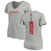 Tracy McGrady Women's Houston Rockets Ash Backer T-Shirt