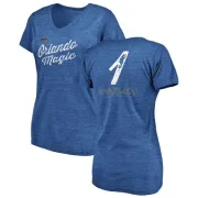 Tracy Mcgrady Women's Orlando Magic Royal Sideline Tri-Blend V-Neck T-Shirt