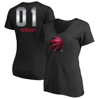 Tracy McGrady Women's Toronto Raptors Black Midnight Mascot T-Shirt