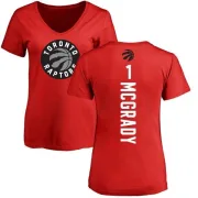 Tracy McGrady Women's Toronto Raptors Red Backer T-Shirt