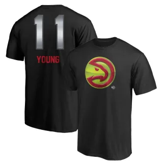 Trae Young Atlanta Hawks Black Midnight Mascot T-Shirt