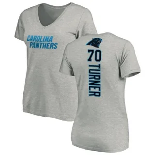 Trai Turner Women's Carolina Panthers Backer V-Neck T-Shirt - Ash