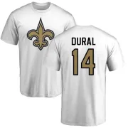 Travin Dural New Orleans Saints Name & Number Logo T-Shirt - White