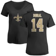 Travin Dural Women's New Orleans Saints Name & Number Logo Slim Fit T-Shirt - Black