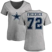 Travis Frederick Women's Dallas Cowboys Name & Number Logo T-Shirt - Ash