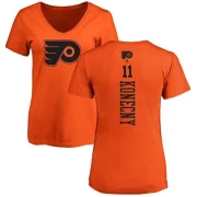 Travis Konecny Women's Philadelphia Flyers One Color Backer T-Shirt - Orange