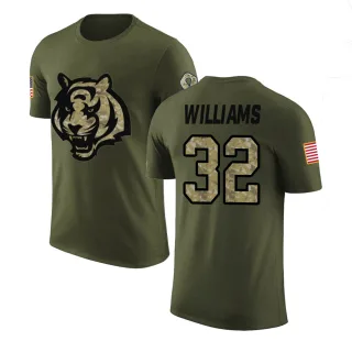 Trayveon Williams Cincinnati Bengals Olive Salute to Service Legend T-Shirt