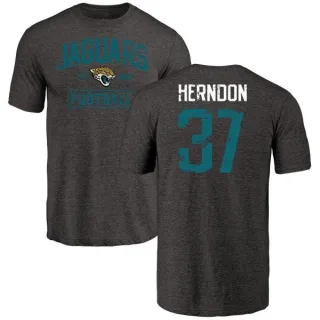 Tre Herndon Jacksonville Jaguars Black Distressed Name & Number Tri-Blend T-Shirt