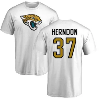 Tre Herndon Jacksonville Jaguars Name & Number Logo T-Shirt - White