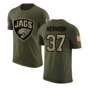 Tre Herndon Jacksonville Jaguars Olive Salute to Service Legend T-Shirt