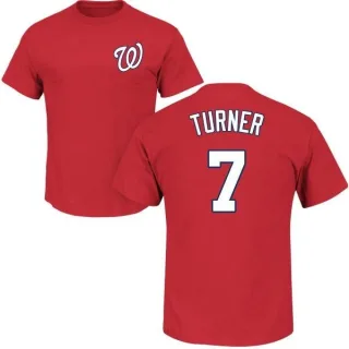 Trea Turner Washington Nationals Name & Number T-Shirt - Red