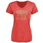 Trent Taylor Women's San Francisco 49ers Flanker Tri-Blend T-Shirt - Red