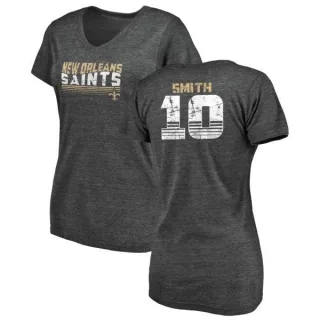 Tre'Quan Smith Women's New Orleans Saints Retro Tri-Blend V-Neck T-Shirt - Black