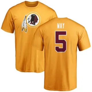 Tress Way Washington Redskins Name & Number Logo T-Shirt - Gold