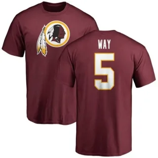 Tress Way Washington Redskins Name & Number Logo T-Shirt - Maroon