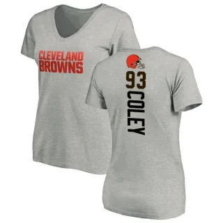 Trevon Coley Women's Cleveland Browns Backer V-Neck T-Shirt - Ash