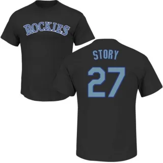 Trevor Story Colorado Rockies Name & Number T-Shirt - Black