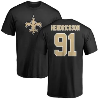 Trey Hendrickson New Orleans Saints Name & Number Logo T-Shirt - Black