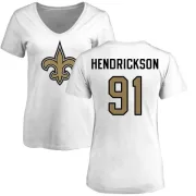 Trey Hendrickson Women's New Orleans Saints Name & Number Logo Slim Fit T-Shirt - White