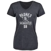 Trey Wingenter Women's San Diego Padres Base Runner Tri-Blend T-Shirt - Navy