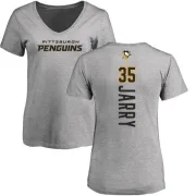 Tristan Jarry Women's Pittsburgh Penguins Backer T-Shirt - Ash